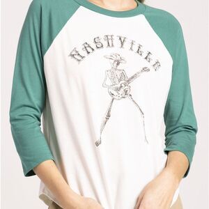 Nashville Skeleton Raglan Tee